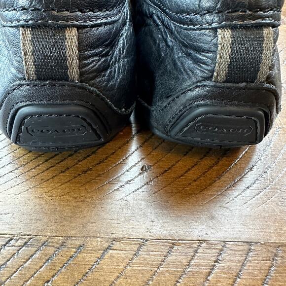 Coach Liam Driver Loafers Black Signature Jacquard Logo Print Coach Slide Sz 8.5 - Picture 7 of 16